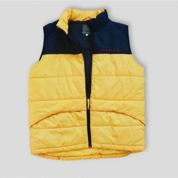 Dejavu Puffer Sporty Vest- Color Block Blue/Yellow- Size 14 Youth (Small… - Picture 4 of 16